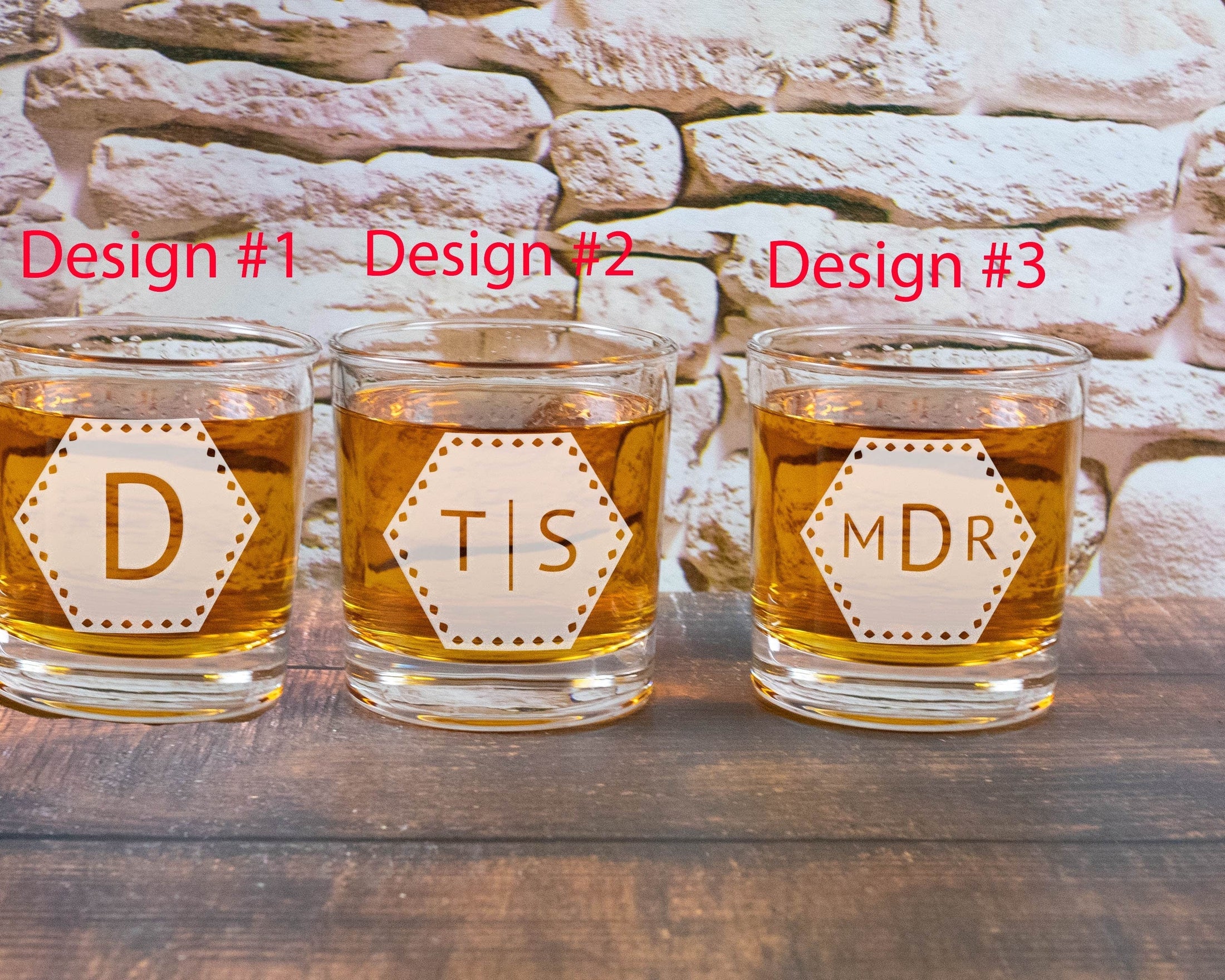 Monogram Whiskey Glasses Gifts for Him 