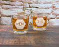 Load image into Gallery viewer, Monogram Whiskey Glasses Gifts for Him 
