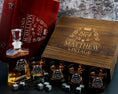 Load image into Gallery viewer, Birthday Engraving - Custom Whiskey Decanter Gift Set in a Wood Box
