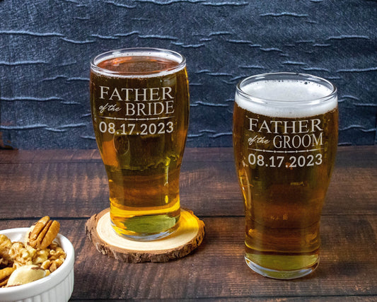 Personalized Tulip Beer Glass for Father of the Bride or Father of the Groom