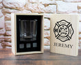 Load image into Gallery viewer, Engraved Whiskey Glass for the Firefighter
