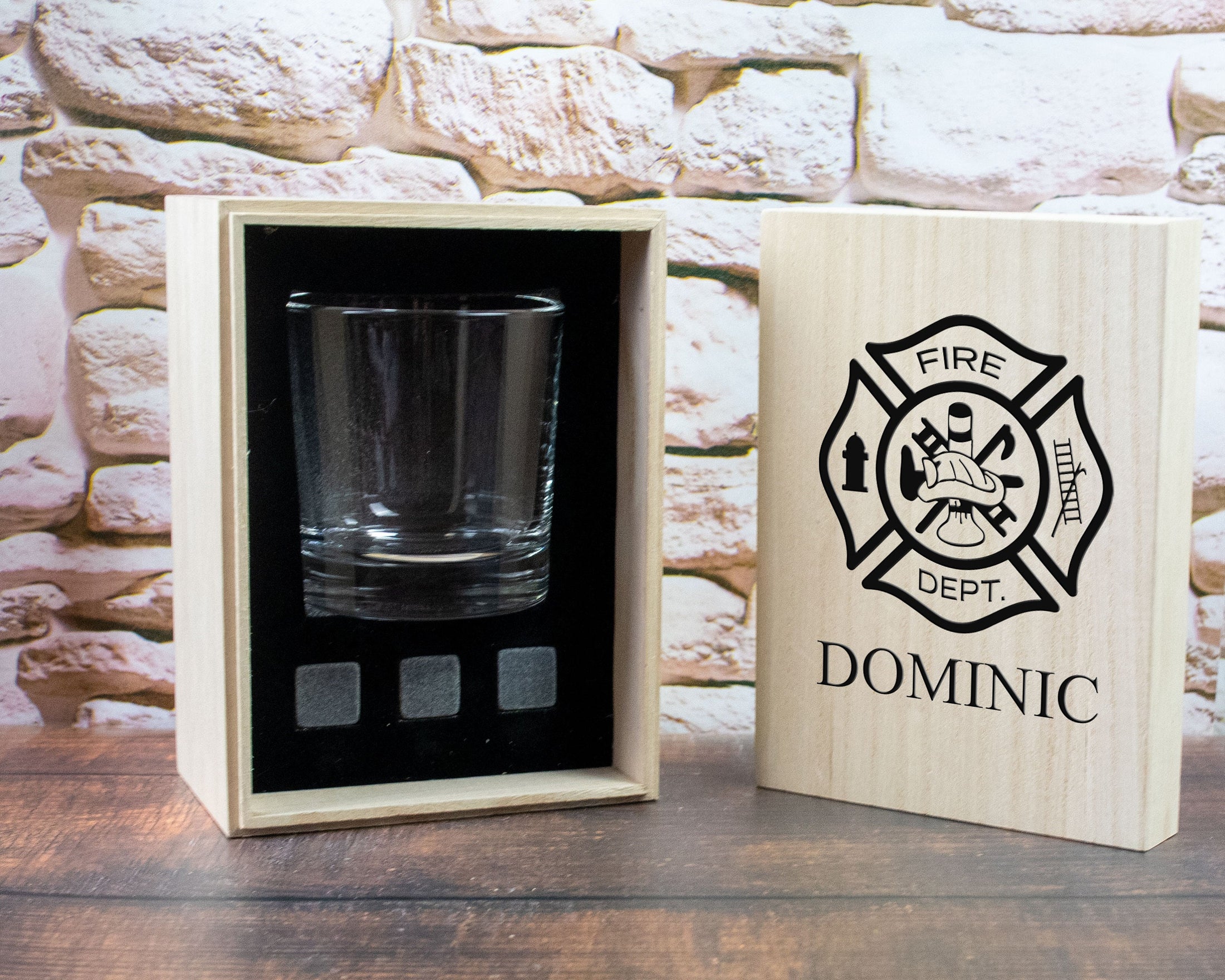 Engraved Whiskey Glass for the Firefighter