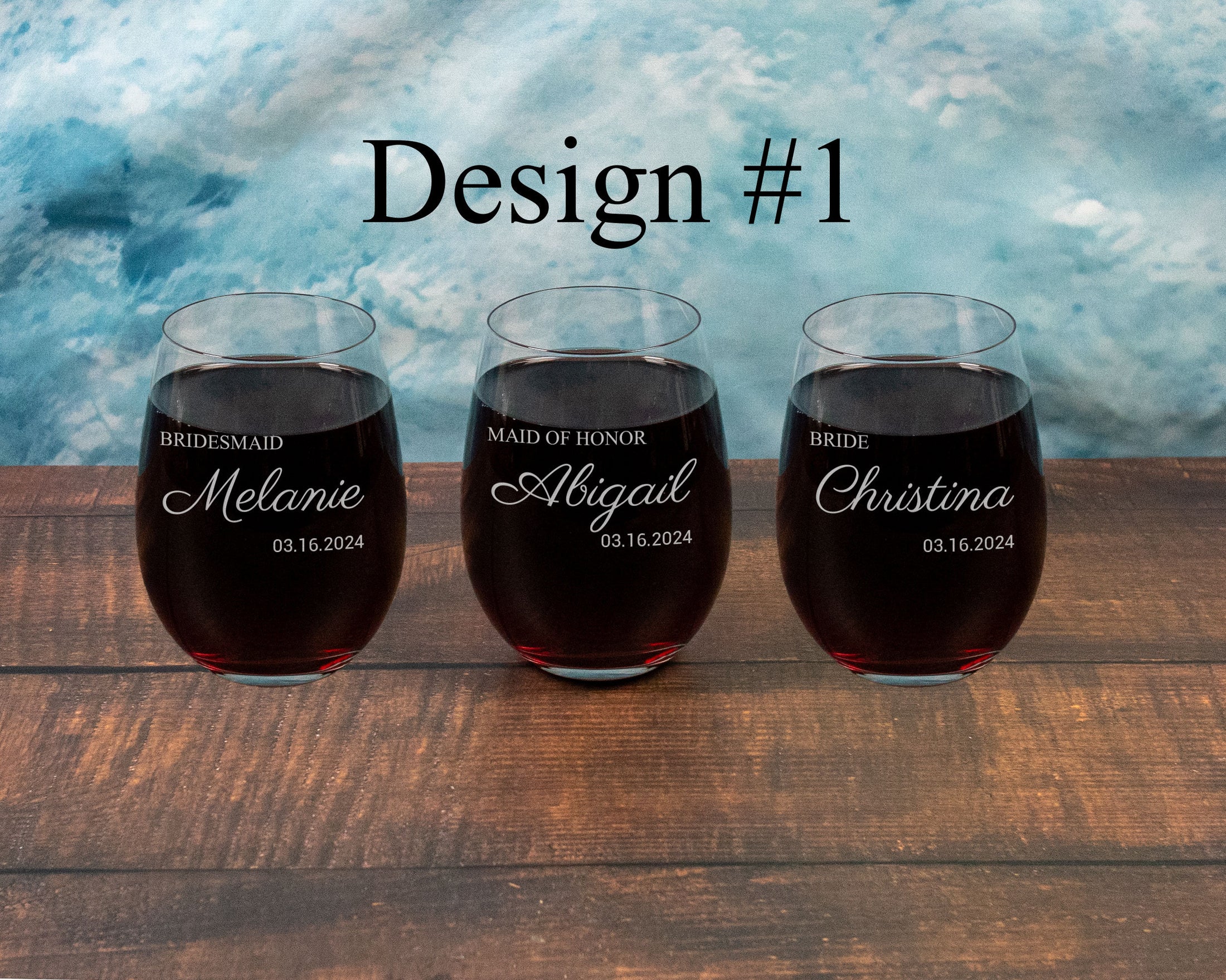 Wine Glass - Stemmed or Stemless - Bridesmaid Gift