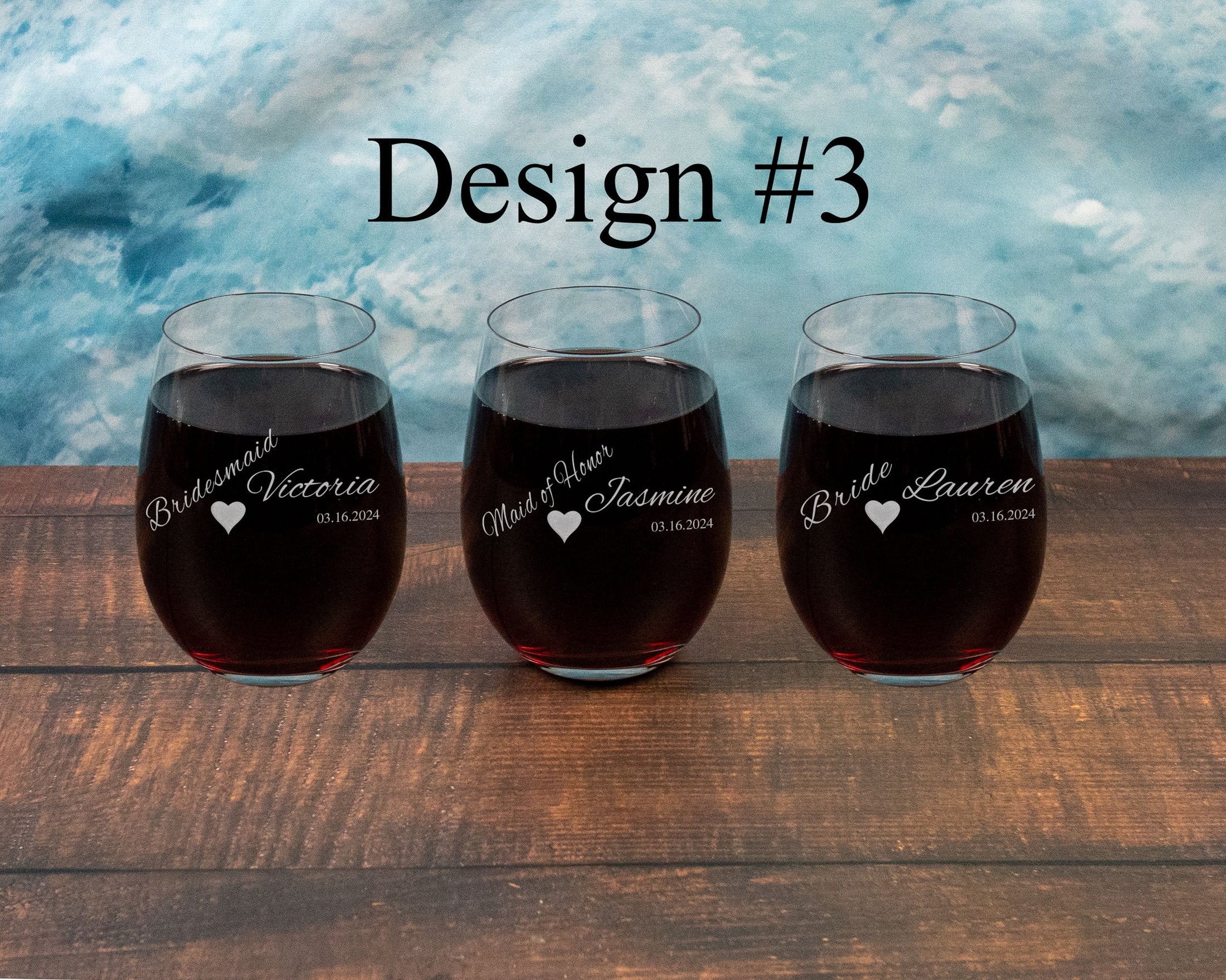 Wine Glass - Stemmed or Stemless - Bridesmaid Gift