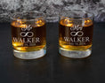 Load image into Gallery viewer, Personalized Mr and Mrs Whiskey Glasses in a Wood Box
