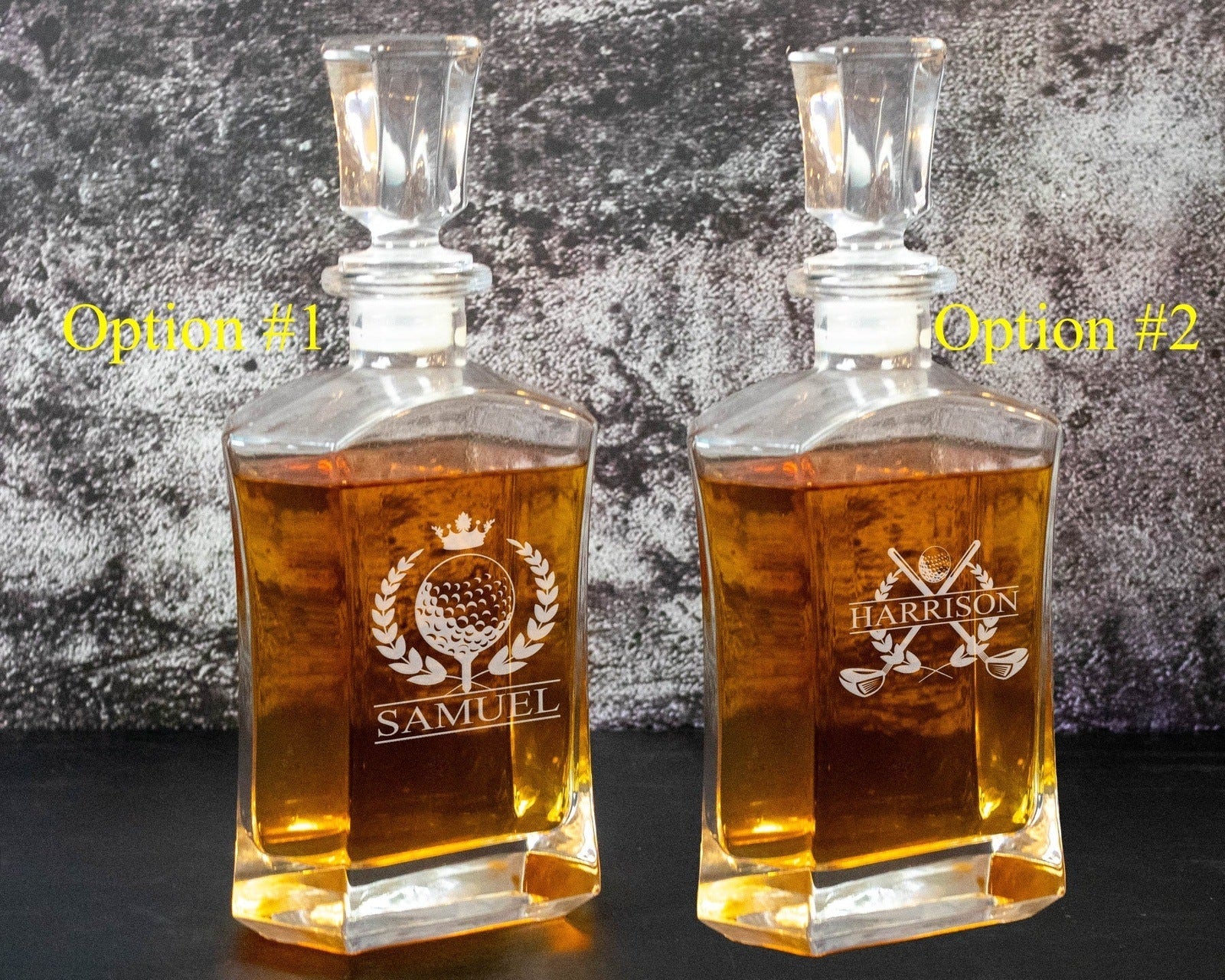 Personalized Gift for Golfer - Whiskey Decanter Gift Box