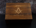 Load image into Gallery viewer, Freemason Personalized Whiskey Decanter Set in a Wood Gift Box
