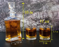 Load image into Gallery viewer, Housewarming Gift - Whiskey  Decanter, 4 Glasses, and Whiskey Stones in Wood Gift Box
