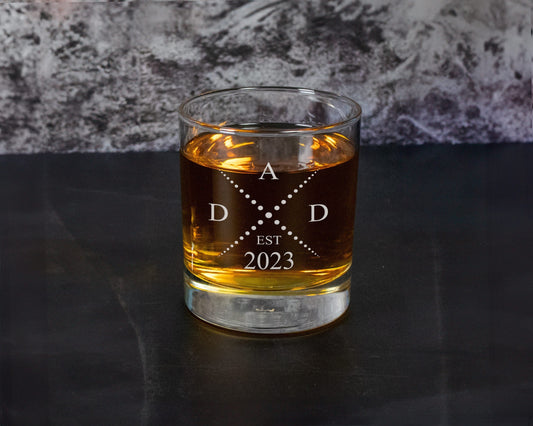 First Time Dad - Personalized Whiskey Glass